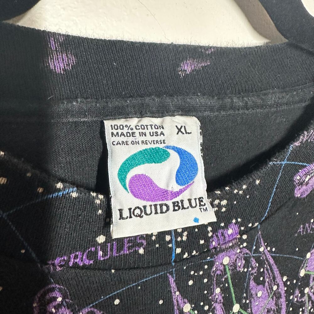 Liquid Blue Vintage 1993 Constellations Print Zodiac Graphic Tee Size XL Space - Picture 5 of 14
